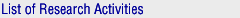 List of Research Activities