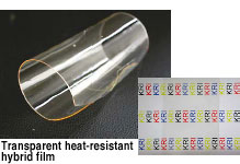 Transparent heat-resistant hybrid film