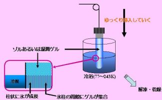一方向凍結ゲル化法