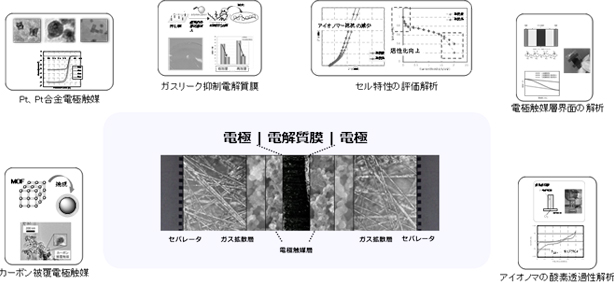 燃料電池の断面イメージの図